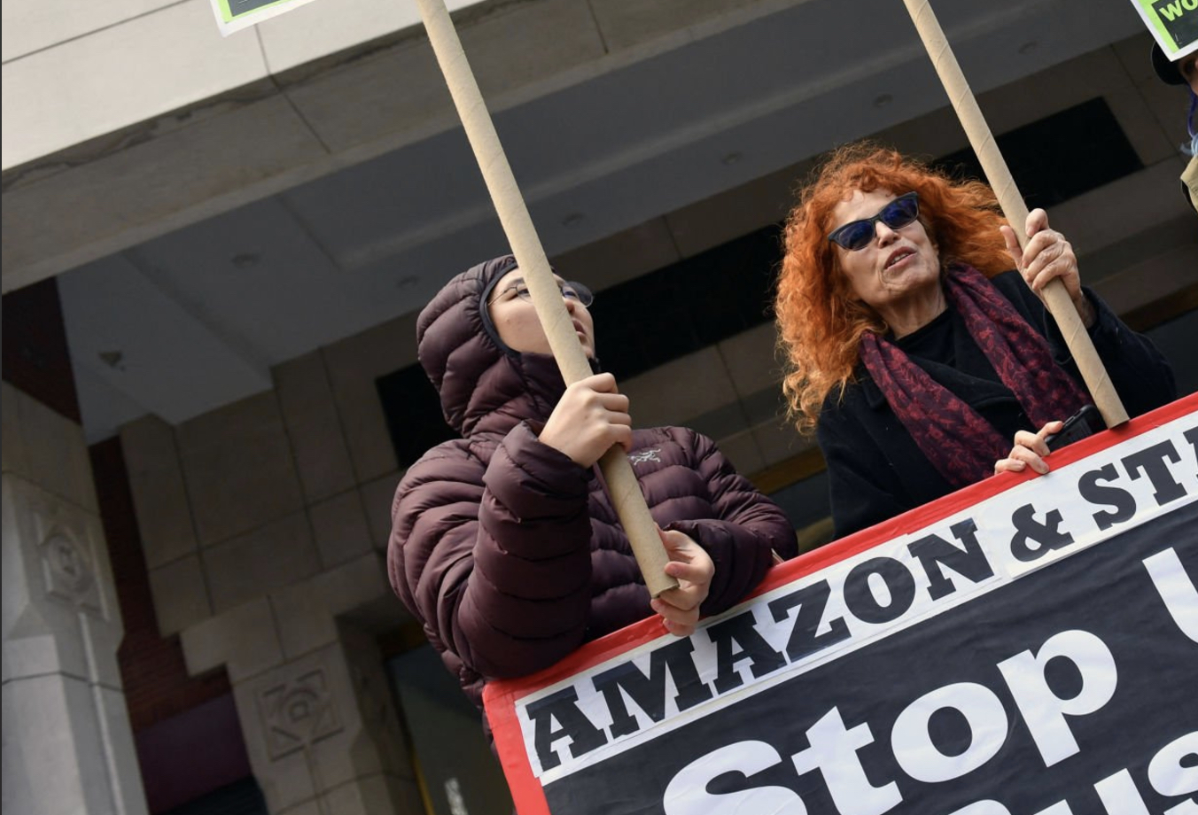 Amazon employees protest union busting